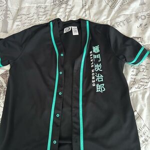 Black and Green Demon Slayer Men's Shirt